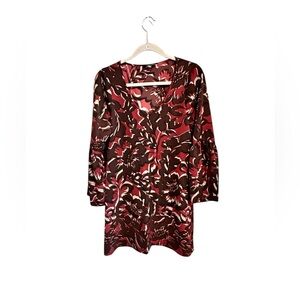 Saks Fifth Avenue bell sleeve abstract dress